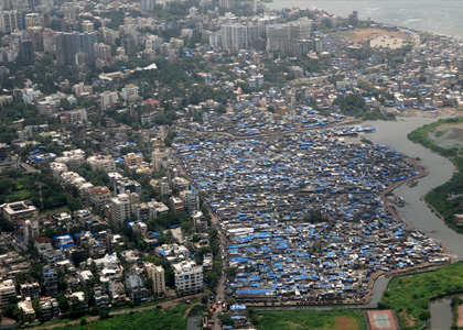 Slum and Expensive Housing side-by-side